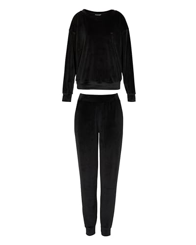 Emporio Armani Tuta Donna in CINIGLIA Nero L, Nero, L - Amazon Italy à 74.24€