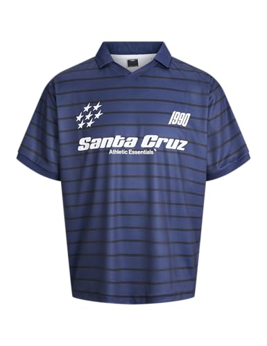 JACK & JONES Jcosignal Stripe Mesh V-Neck Collar Ss - Animalerie en promo à 7.62€