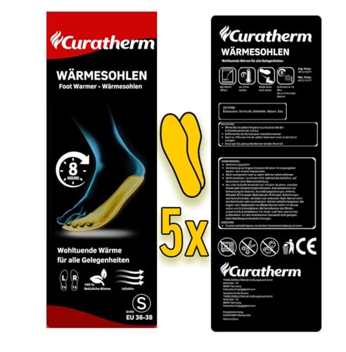CURATHERM Semelles chauffantes jetables - Chauffe-pieds... en promo à 4,55€ (-61%) sur Amazon FR
