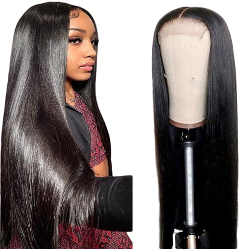 Creuost Straight Human Hair Wig 100% Unprocessed Virgin... - Beauty & Fragrances Amazon Germany à 60.80€