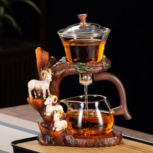 Fire Kirin Théière en verre avec infuseur semi-automatique... - Maison & Cuisine en promo à 54.98€
