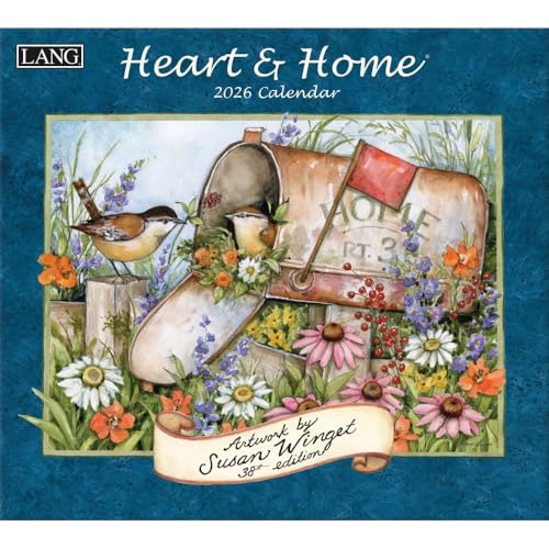 Lang, Heart and Home Wall Calendar 2026 by Susan Winget - Fournitures Bureau Amazon Royaume-Uni à 18.41€