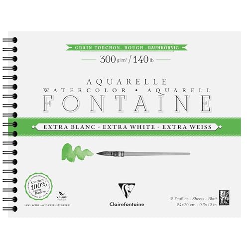 Clairefontaine 976091C Album Spiralé Fontaine Extra Blanc... - Maison & Cuisine en promo à 7.17€