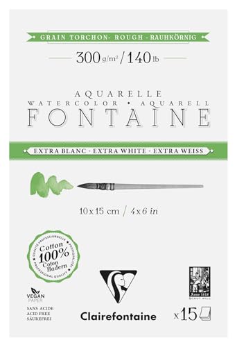 Clairefontaine 976077C Bloc Encollé 4 Côtés Fontaine Extra... - Home & Kitchen Amazon Spain à 4.87€