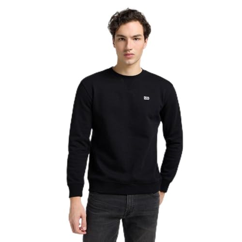 Lee Patch Crew SWS Sudadera, Negro, XXXXXL para Hombre - Bon plan à 17.98€