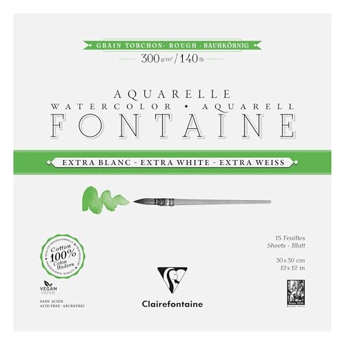 Clairefontaine 976086C Fontaine Extra White Torchon Grain... - Nouvelle promo Amazon à 16.34€