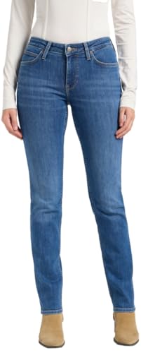 Lee Elly Slim Straight Fit - Vaqueros para Mujer, Laguna... - Amazon Espagne à 33.35€