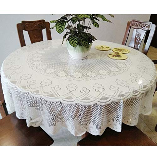 BOFIBO Round Tablecloth White Lace For Round Table Crochet... - Maison & Cuisine en promo à 1.00€