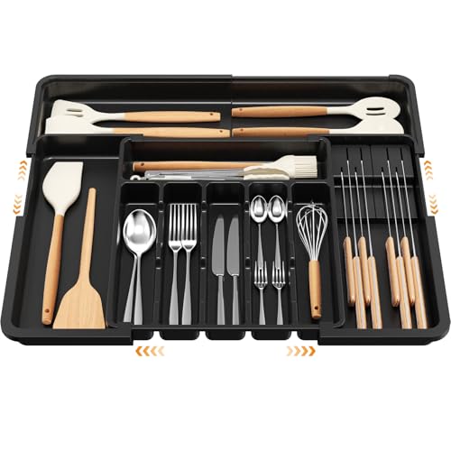 Euqvunn Cutlery Drawer Organiser, Expandable Large Utensil... - Maison & Cuisine Amazon Royaume-Uni à 14.95€
