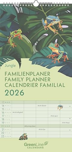 GreenLine - Jungle 2026 – Familienplaner 22x45 cm... - Bon plan à 8.81€