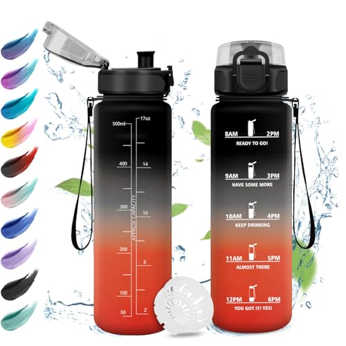 Botella Agua 500ml, Botella Agua con Filtro, Fácil de... - Sports & Fitness en promo à 5.70€