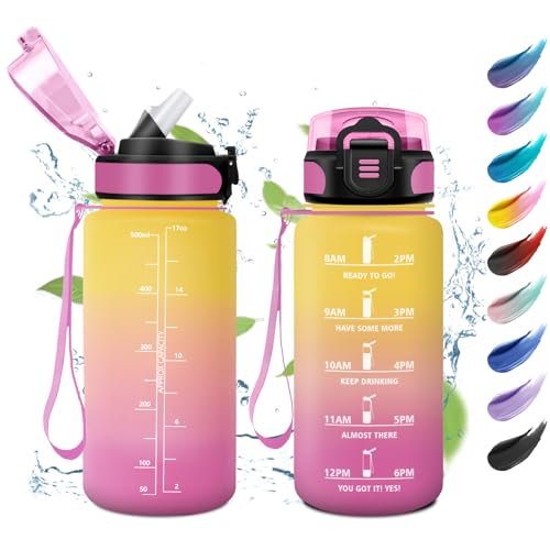 KollyKolla Bouteille d'eau 500ml, Marqueur de Temps... - Sports & Fitness Amazon France à 6.65€