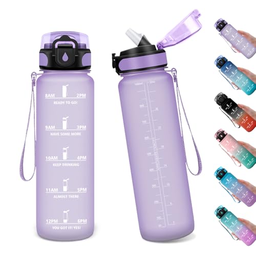 Gourde 1L, Gourde Sport avec Paille, Bouteille de... - Sports & Fitness Amazon France à 12.96€