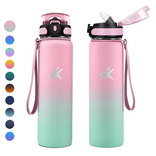 KollyKolla Trinkflasche Edelstahl 1L, Thermoskanne mit... - Sports & Fitness Amazon Allemagne à 24.68€