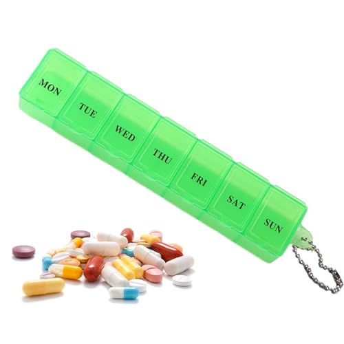 Pill Box 7 Day 1 Times A Day,Pill Organiser 7 Day,Clear... - Santé & Bien-être Amazon Royaume-Uni à 1.82€