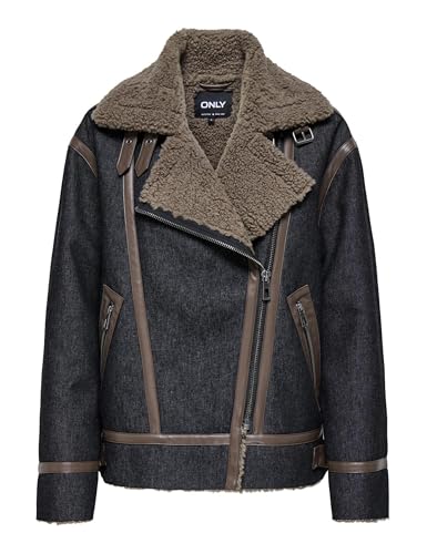 ONLY Onlchoice Bonded Aviator Otw, Dark Azul Denim, M... - Vente Flash Amazon -70%