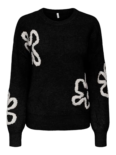 ONLY Onldaisy LS Stitch O-Neck Knt, Negro, XS para Mujer - Amazon Espagne à 9.36€