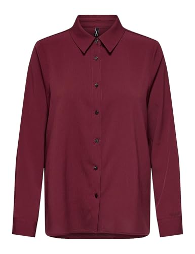 Onlnova Life Vis L/S New Grace - Camiseta, Rojo Oscuro, S - Deal du jour à 7.62€