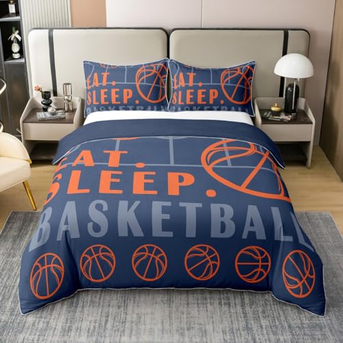 Basketball 100% Cotton Duvet Cover King for Kids Teens... - Sports & Fitness en promo à 9.99€