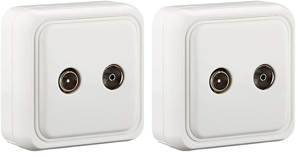 Fontini 18711052 Toma de Tv-Fm Superficie, Blanco, 1 Unidad... - High-Tech & Électronique en promo à 8.54€