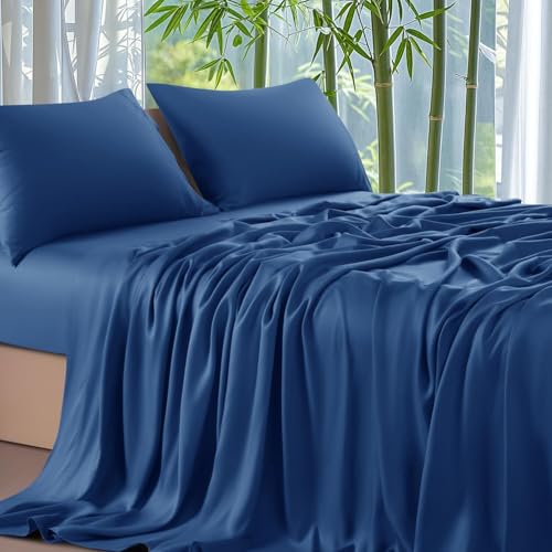 Gezu Drap-housse en bambou 160 x 200 cm, bleu pétrole... - Maison & Cuisine Amazon France à 19.33€