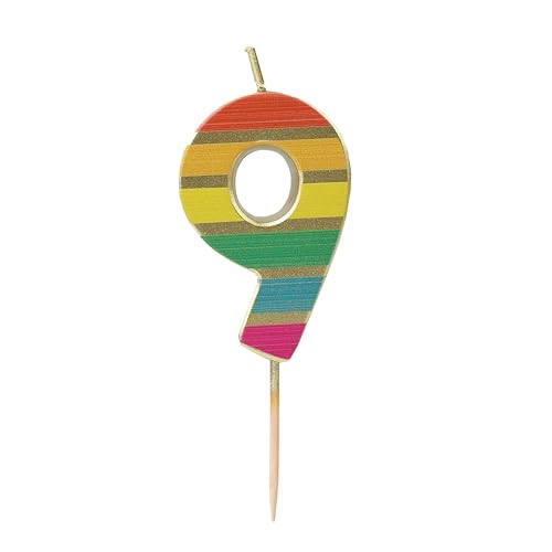 Talking Tables Number Nine 9 Rainbow Birthday Candle for... - Maison & Cuisine Amazon Royaume-Uni à 1.25€