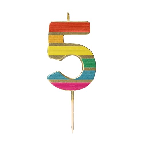 Talking Tables Number Five 5 Rainbow Birthday Candle for... - Maison & Cuisine Amazon Royaume-Uni à 1.25€