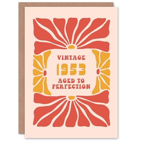Artery8 Vintage Retro For Her Flower 60s Born 1953 Aged 72... - Garden & Outdoor Amazon UK à 1.98€