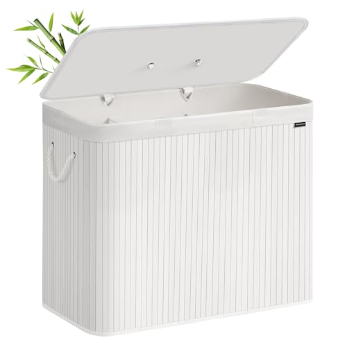 SONGMICS Wäschekorb mit Deckel, 3 Fächer, 170 Liter... - Maison & Cuisine Amazon Allemagne à 22.07€