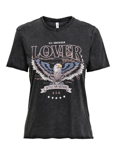 ONLY Camiseta para Mujer ONLLUCY, Negro, M - Mode & Vêtements en promo à 8.77€