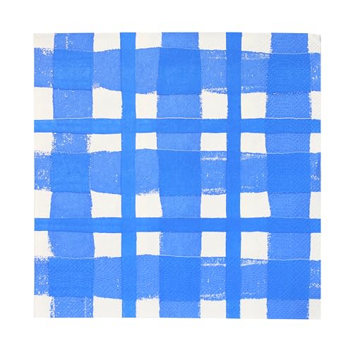 Talking Tables 20 x Blaue Gingham Einweg-Servietten aus... - Home & Kitchen Amazon Germany à 3.57€