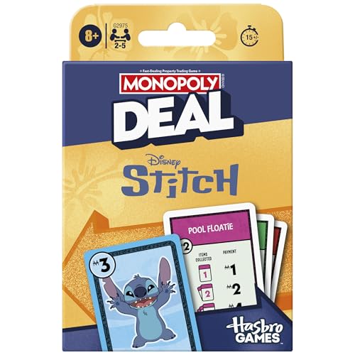 Monopoly Deal: Disney Stitch Edition Card Game - English... - Jouets & Jeux Amazon Royaume-Uni à 4.88€