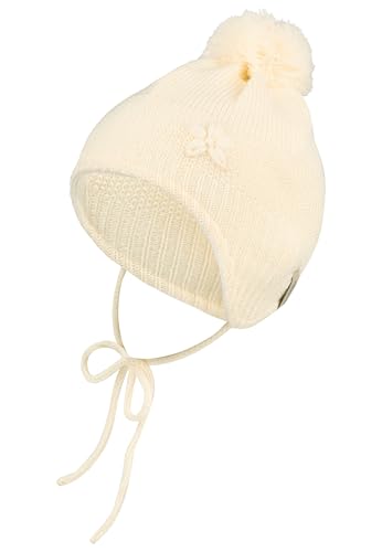 Sterntaler Gorro con pompón de Flores, Crudo, 45 - Réduction -73% à 6.51€