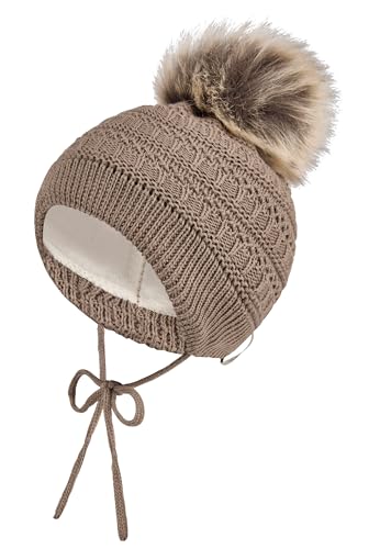Sterntaler Bonnet tricoté à Pompon, Marron, 41 - Deal du jour à 9.91€