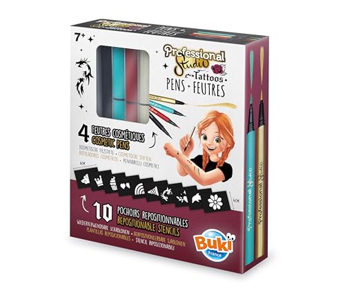 Buki Feutres Tattoos - 4 feutres et 10 pochoirs... - Jouets & Jeux Amazon France à 5.90€