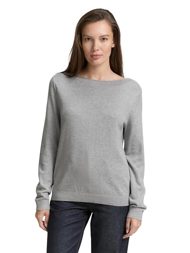 TOM TAILOR Suéter de Mujer, 21373 - Medium Silver Grey... - Bon plan à 12.20€