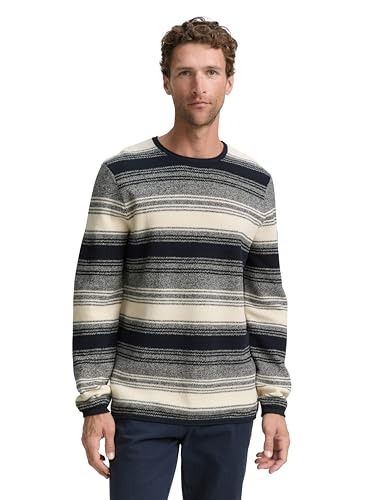 TOM TAILOR 1048259 Suéter pulóver, 37206-Off White Navy... - Mode & Vêtements Amazon Espagne à 11.49€