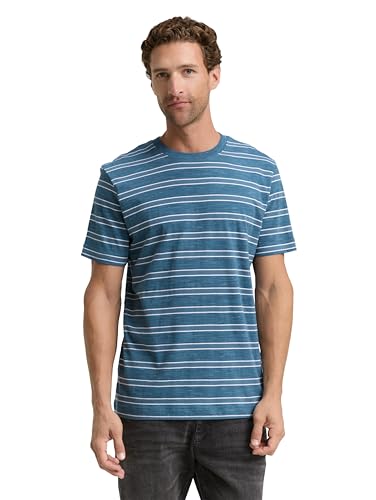 TOM TAILOR 1047810 Camiseta, 38630-Real Teal Yarn Dye... - Amazon Espagne à 8.10€