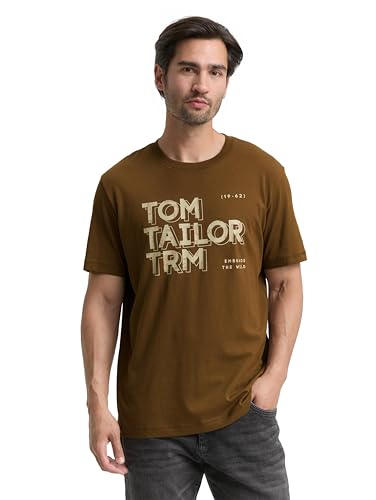 TOM TAILOR Camiseta para Hombre, 23900 - Dark Palm, S - Bon plan à 5.41€