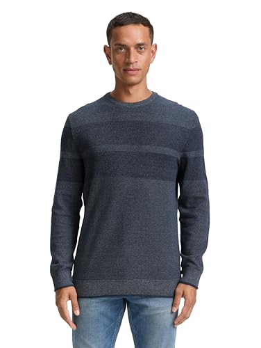 TOM TAILOR 1047999 Suéter pulóver, 38665-Navy Teal Grey... - Amazon Espagne à 14.42€