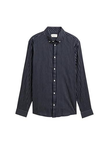 TOM TAILOR Camicia da Uomo, 38500 - Strisce Blu Navy, M - Amazon Italie à 11.22€