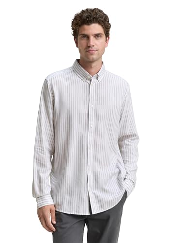 TOM TAILOR Camisa para Hombre, 38501 - White Stripe, XL - Amazon Spain à 10.25€
