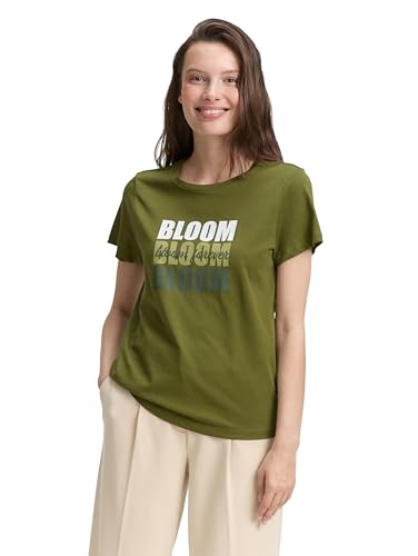 TOM TAILOR 1048307 Camiseta, 38802-Deep Ivy Green, M Mujeres - Mode & Vêtements en promo à 8.29€