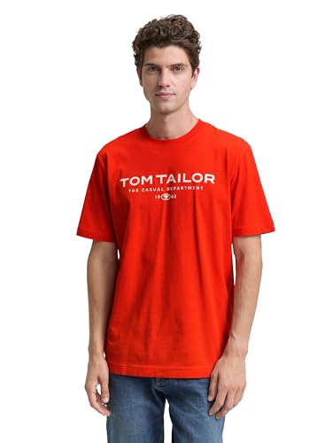 TOM TAILOR Maglietta da Uomo in Cotone con Logo Stampato... - Amazon Italy à 6.61€