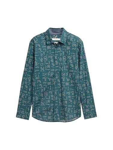 TOM TAILOR 1048260 Camisa, 38546-Green Irregular Design, M... - Bon plan à 9.53€