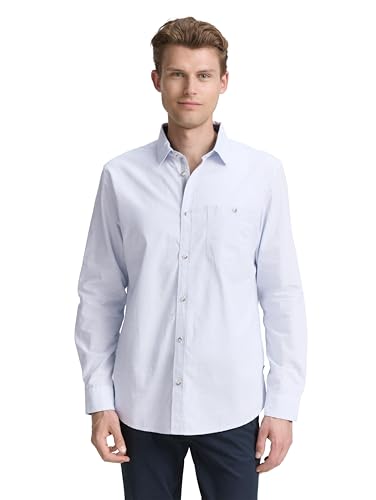 TOM TAILOR 1047323 Camisa, 38471-Light Blue Horizontal... - Maison & Cuisine Amazon Espagne à 12.83€