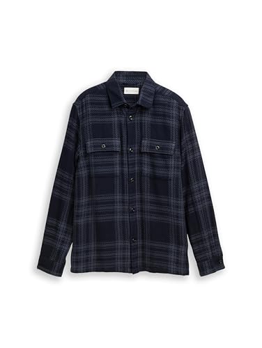 TOM TAILOR 1047345 Camisa, 38533-Navy Tonal Big Check, XXL... - Bon plan à 29.53€