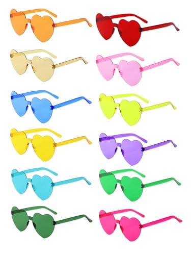 BIRDDIE Lot de 12/24/36 Lunettes de Soleil Cœur Coloré... - Sports & Fitness Amazon France à 12.99€