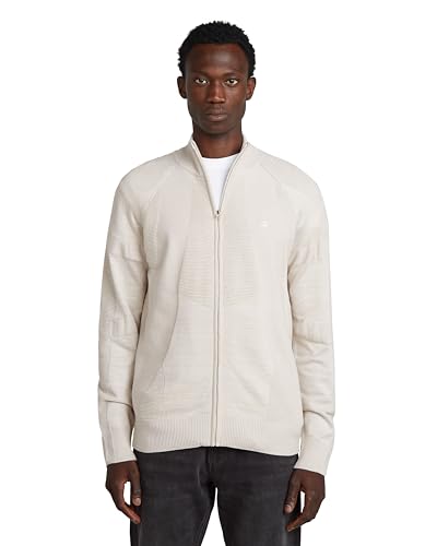G-STAR 3D Biker Full Zip Knit Sudadera, Whitebait/Dk Brick... - Sports & Fitness Amazon Spain à 20.53€