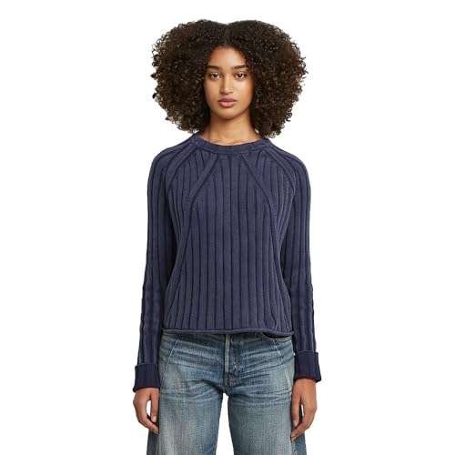 G-STAR Washed Loose r Knit Wmn, Blu (Osaka Blue GD... - Jardin & Extérieur Amazon Italie à 69.76€